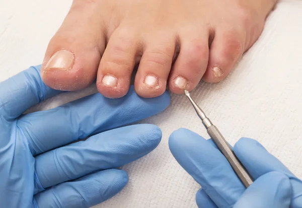 Processo di pedicure — Foto Stock