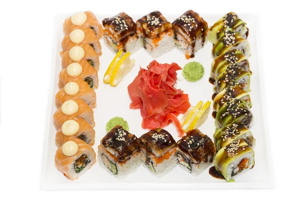 Läckra skaldjur sushi — Stockfoto