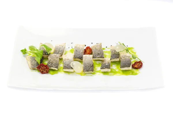 Plate of herring — Stock Photo, Image