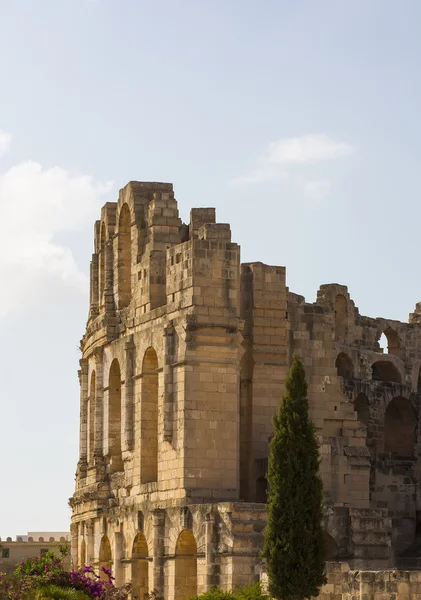 El Jem Coliseu ruínas — Fotografia de Stock