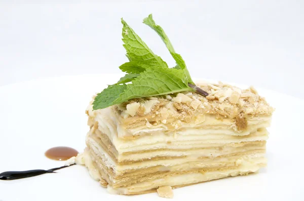 Torta napoleonica con menta — Foto Stock