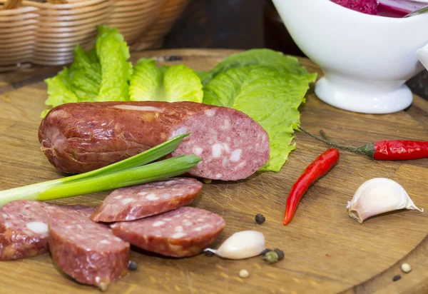 Saucisses aux légumes — Photo