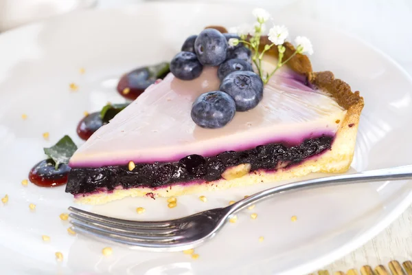 Piece of blueberry pie — Stock Photo, Image