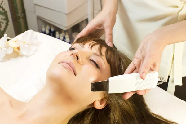 Woman on face peels procedure — Stock Photo, Image