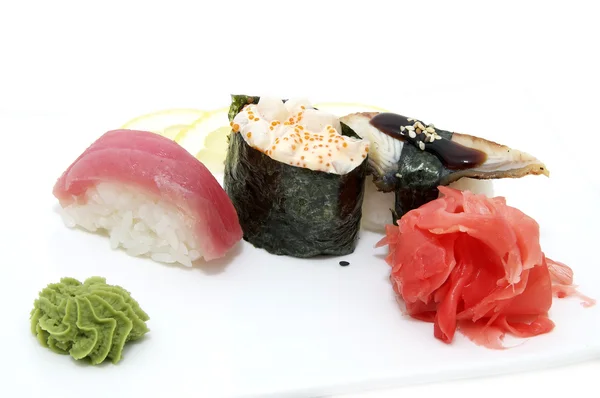 Japanese sushi with caviar — Stock Photo, Image