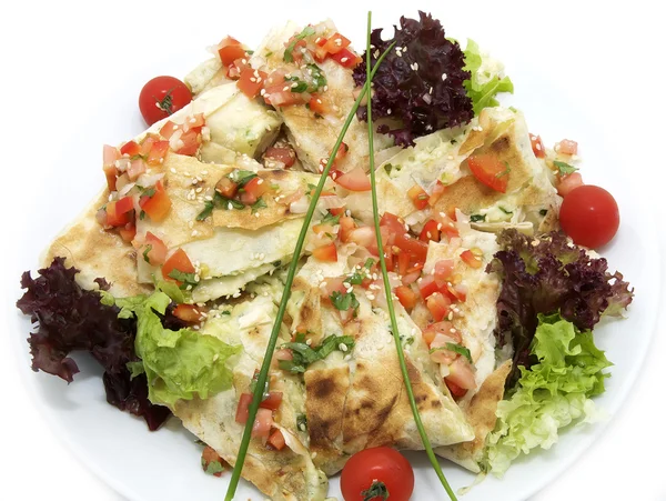 Pita bread with vegetables — Stock Photo, Image