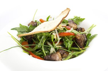 Plaka üzerinde roka ile ördek