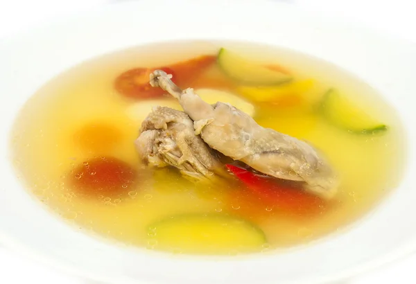 Soupe de caille aux légumes — Photo