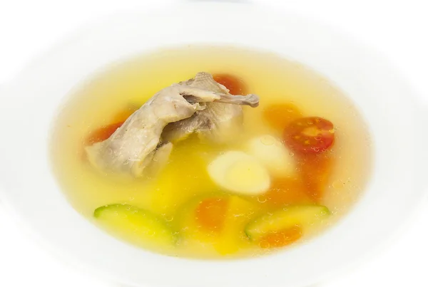 Soupe de caille aux légumes — Photo