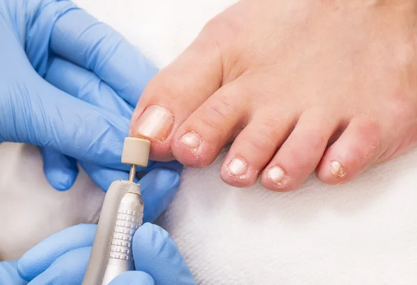 Processo de pedicure de mulher — Fotografia de Stock