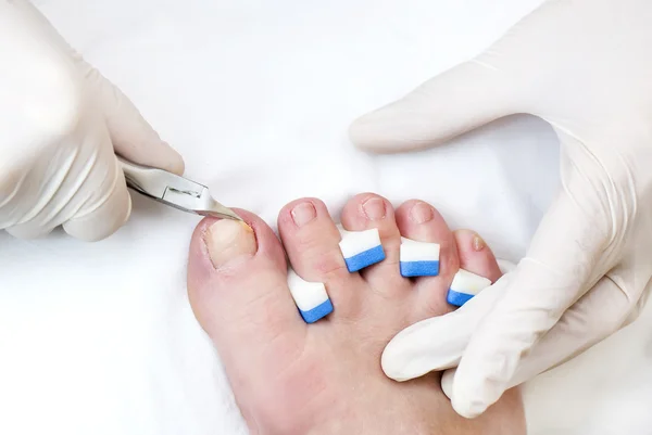 Process of pedicure for woman — Stock Photo, Image