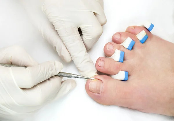 Process of pedicure for woman — Stock Photo, Image