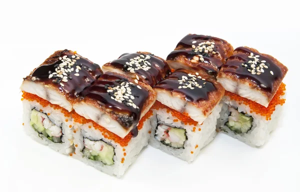 Delicious sushi rolls — Stock Photo, Image