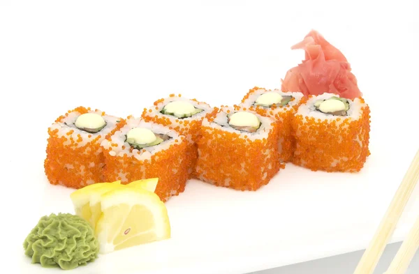 Ízletes tengeri sushi — Stock Fotó