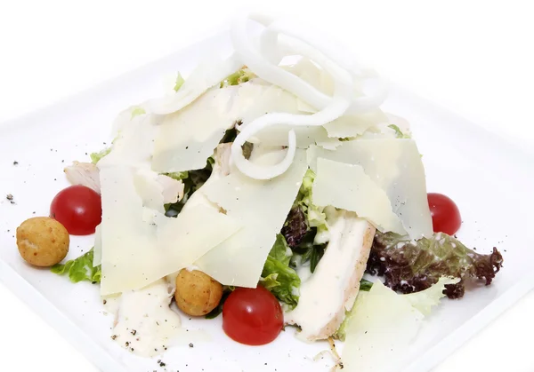 Salada de carne, queijo e verduras — Fotografia de Stock