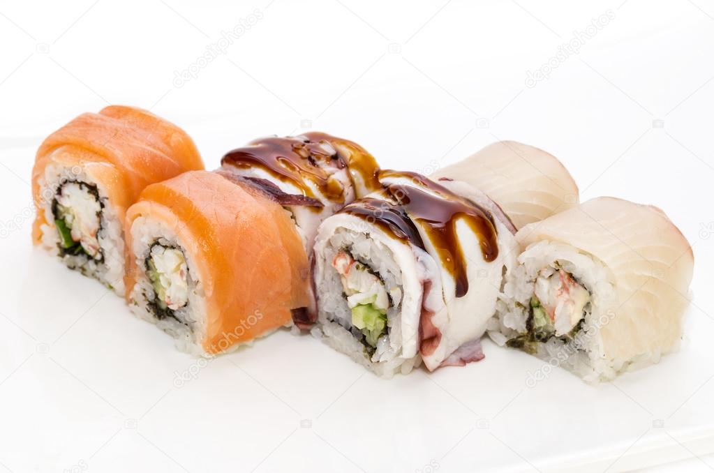 Japanese sushi rolls