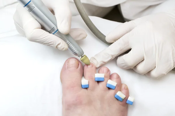 Process of pedicure for woman — Stock Photo, Image