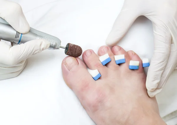 Process of pedicure for woman — Stock Photo, Image