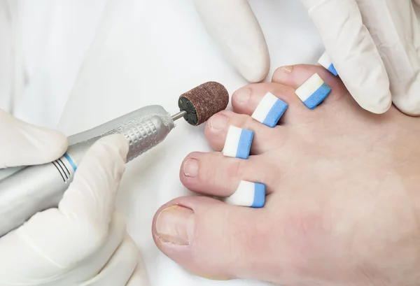 Process of pedicure for woman — Stock Photo, Image