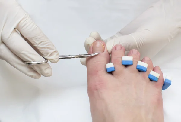 Process of pedicure for woman — Stock Photo, Image