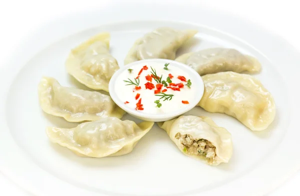 Momo alimentare nepalese — Foto Stock