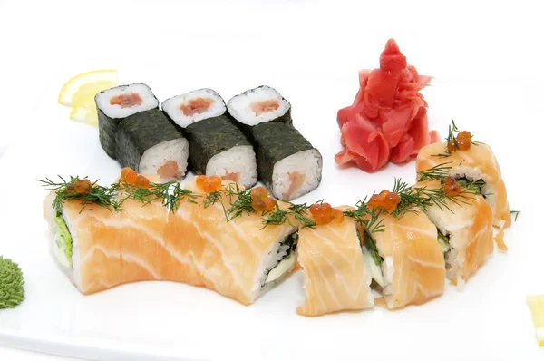 Finom sushi tekercs — Stock Fotó