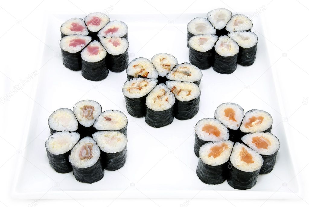 Tasty sushi rolls