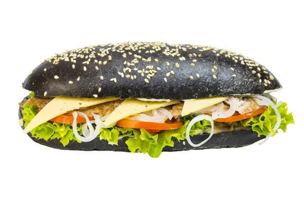 Sandwich met kaas, salade en vlees — Stockfoto