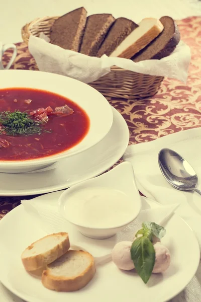 Sopa de remolacha roja —  Fotos de Stock