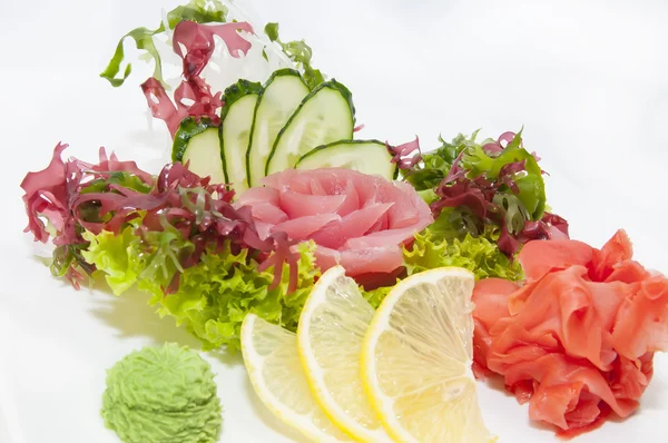 Dania kuchni japońskiej sashimi — Zdjęcie stockowe