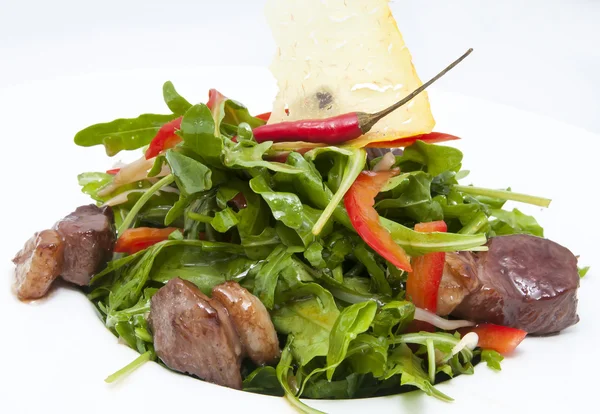 Rabbit liver salad — Stock Photo, Image