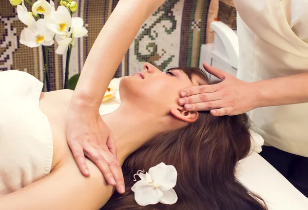 Female massage and facial peels — Stock Photo, Image