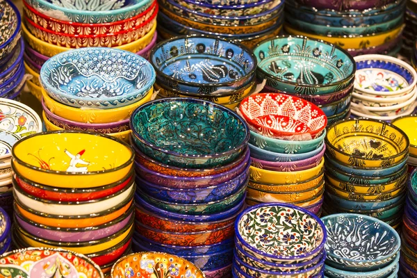 Moroccan colorful plates — Stock Photo, Image