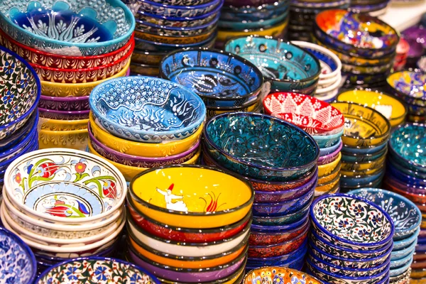 Moroccan colorful plates — Stock Photo, Image