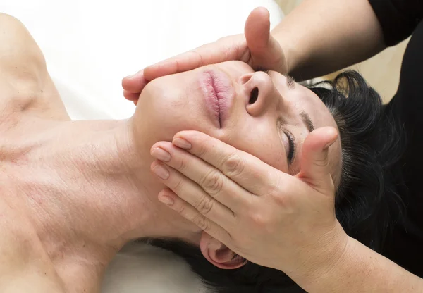 Woman on face massage — Stock Photo, Image