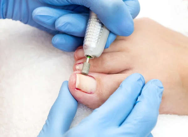 Process of pedicure close up — Stock Photo, Image