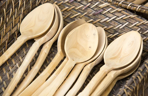 Cucchiai di legno di faggio — Foto Stock