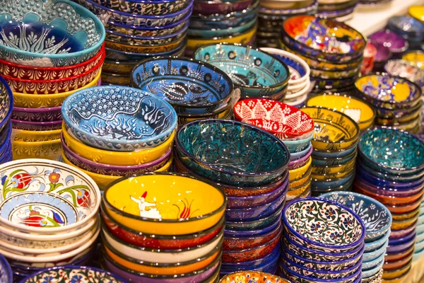 Moroccan colorful plates — Stock Photo, Image