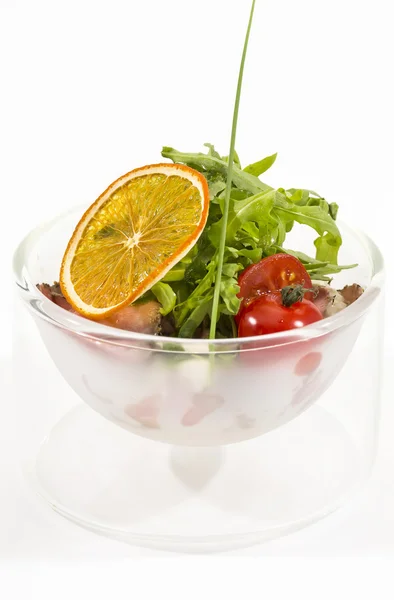 Salada de Tomates e arugula — Fotografia de Stock