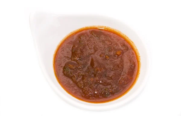 Sauce auf weißem Hintergrund — Stockfoto