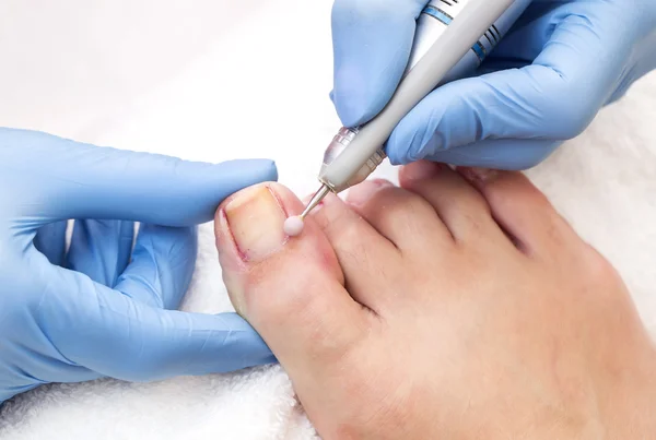 Processo di pedicure a salone di bellezza — Foto Stock