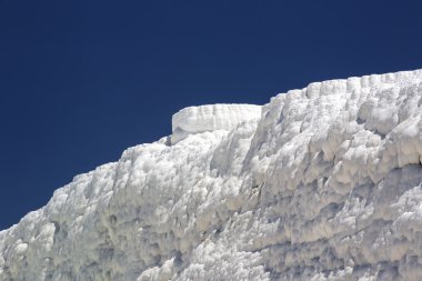 Pamukkale beyaz dağ Türkiye'de