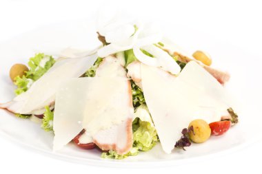 Et, peynir ve sebze salatası