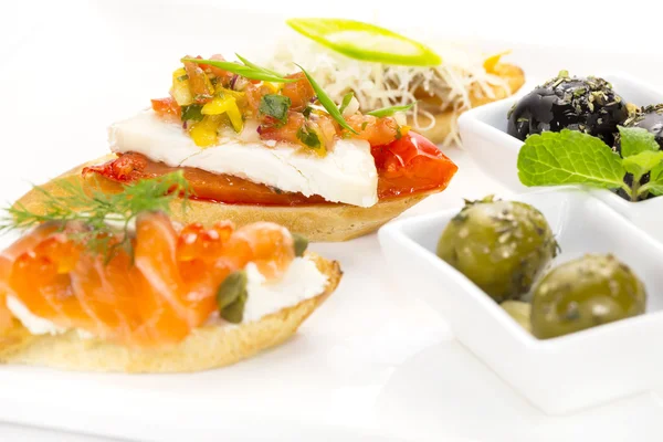 Sandwichs espagnols aux fruits de mer — Photo