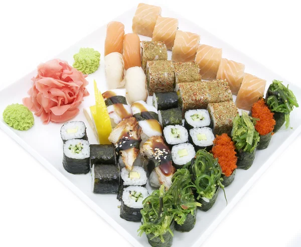 Delicious sushi rolls set — Stock Photo, Image