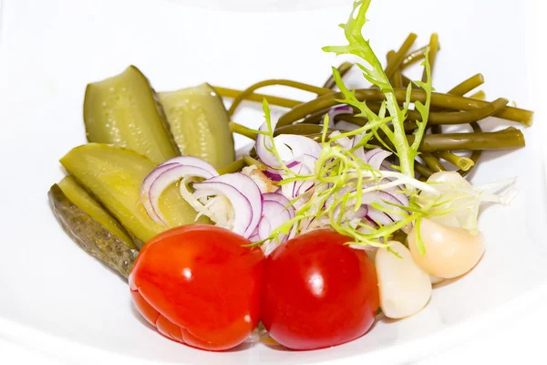 A pácolt zöldségek, uborka — Stock Fotó