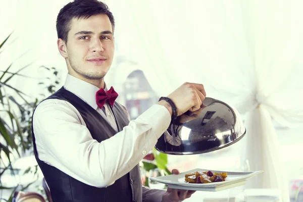 waiter with a tray