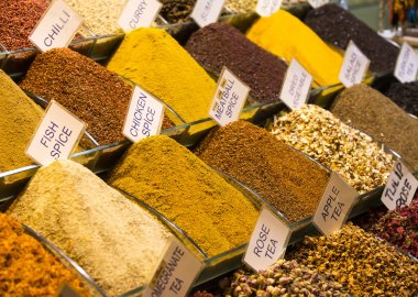 çaylar ve baharat içinde belgili tanımlık çarşı