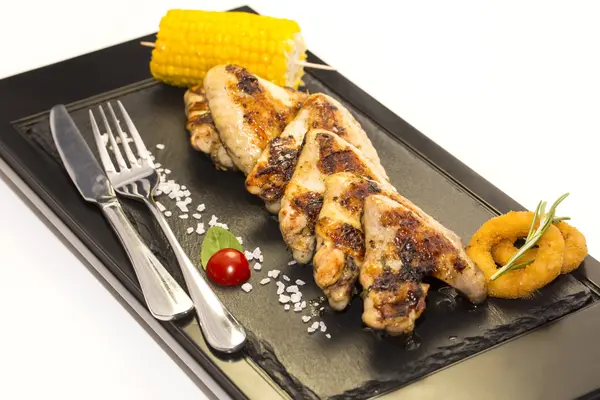 Chicken wings are grilled — Stock Photo, Image