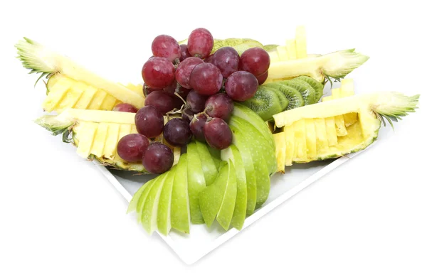 얇게 썬된 과일의 큰 접시 — 스톡 사진